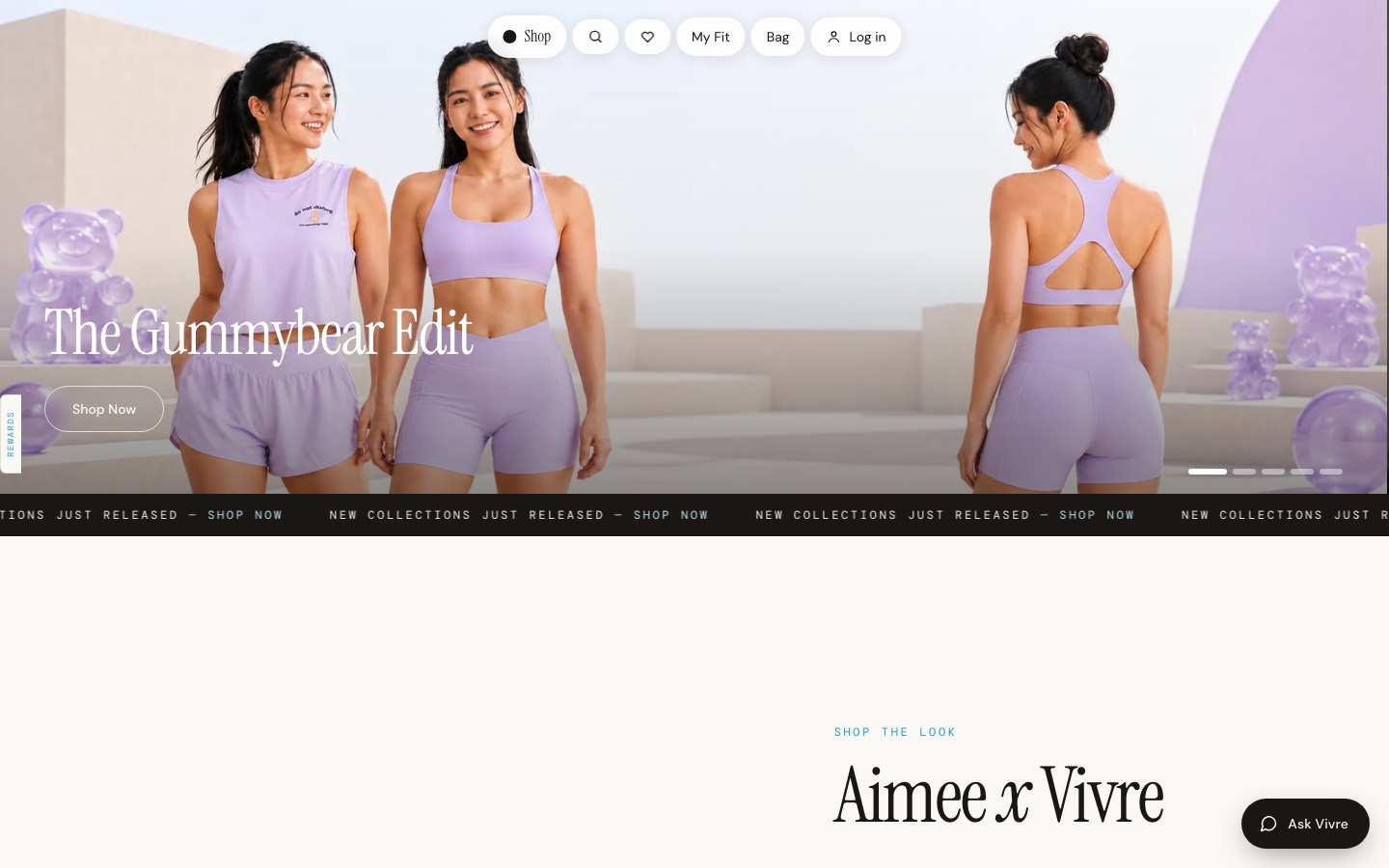 Vivre Activewear online store